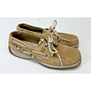 Sperry Classic Boat Shoe Top Siders Women Size 7 Leather Plaid Details 975434280